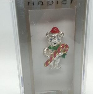 NOS Napier Articulated Bear Brooch Pin Collectable